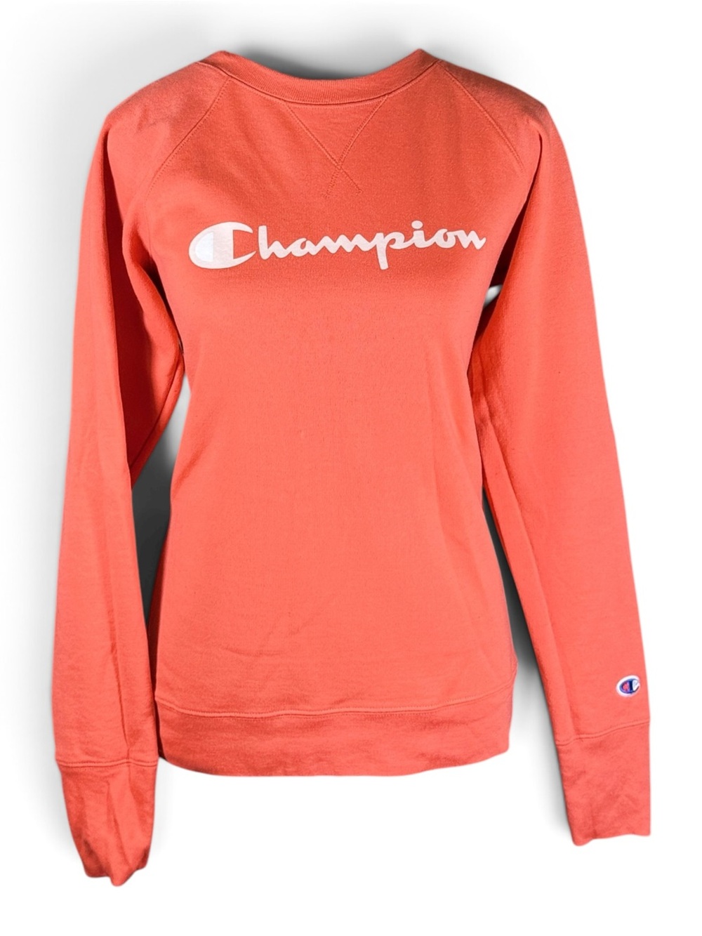Champion Women's Coral Logo Crew Sweatshirt